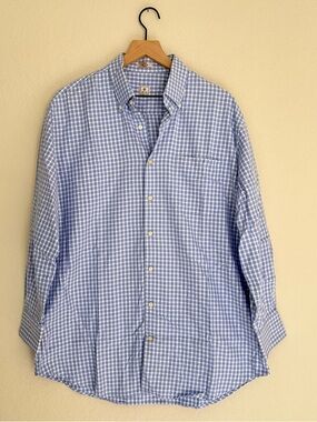 Peter Millar Gingham Button Down Dress Shirt